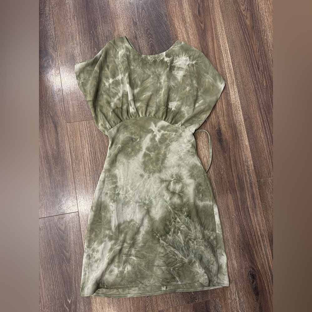 Nasty Gal Olive Tie-Dye Dress